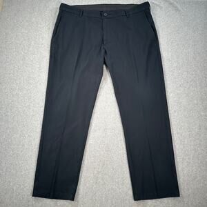JOS A Bank Traveler Travel Tech Pants Men's Slim Fit 38W X 29L Black Flat Front